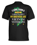 I come from a large family, my brothers are Vietnam veteran men's pol