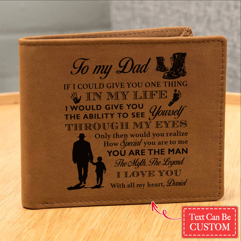 YOU ARE THE MAN ThE MYTH THE LEGEND Gifts For Father's Day Personalized Name Graphic Leather Wallet