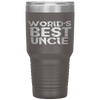 Worlds Best Uncle Fathers Day Gift Dad Husband Tumbler Tumblers dad, family- Nichefamily.com