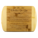 To The Best Mother In Law bamboo cutting board Organically Grown Bamboo Wood Cutting Boards - Nichefamily.com