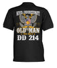 Never underestimate an old man who has a dd 214 u.s veterans men's polo shirt