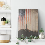 American Flag And Jesus Frame Canvas All Size