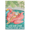 And She Lived Happily Frame Canvas All Size