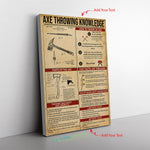 Axe Throwing Knowledge Canvas Wall All Size