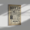 Back In 1979 Printable Newspaper Canvas Wall All Size