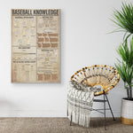 Baseball Knowledge Canvas Wall All Size