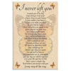 Beautiful Yellow Butterfly I Never Left You I Watch You Every Day Frame Canvas All Size