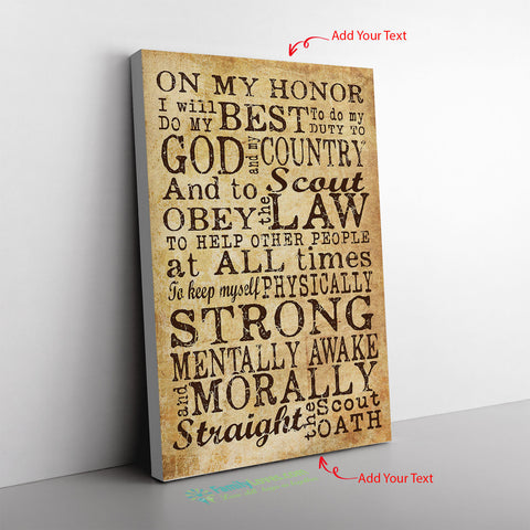 Best Saying On My Honor I Will Do My Best Straight The Scout Oath Frame Canvas All Size