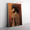 Black Girl Curly Hair Frame Canvas All Size