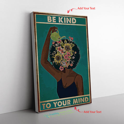 Black Girl Poster - Black Girl Mental Health Poster- Black Woman Frame Canvas All Size