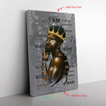 Black King Portrait I Am Powerful Man Poster No Frame Matte Canvas Wall Art Decor Frame Canvas All Size