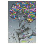 Black Woman Frame Canvas All Size