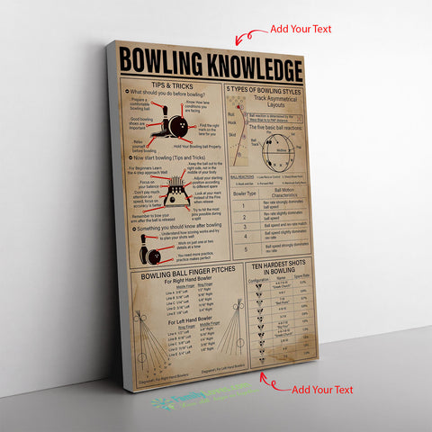 Bowling Knowledge Canvas Wall All Size