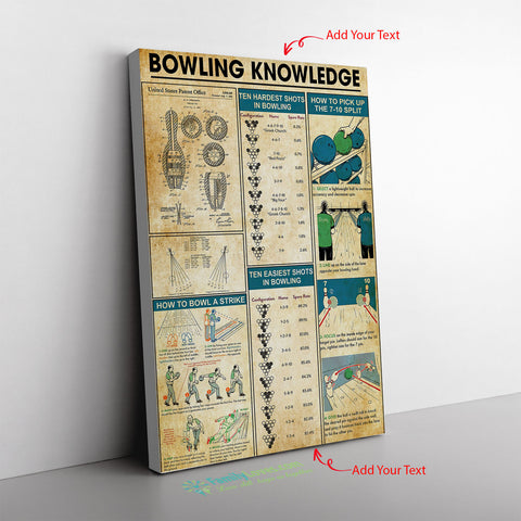 Bowling – Knowledge – – Canvas Print Canvas Wall All Size