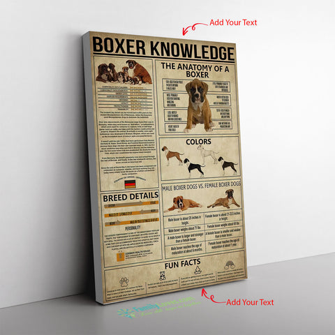 Boxer Knowledge Canvas Wall All Size