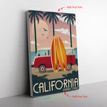California Golden Coast Frame Canvas All Size