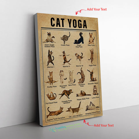 Cat Yoga Artwork Wall Art Canvas Prints For Home Office Living Room Decorations Canvas Wall All Size