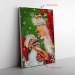 Christmas Dog Frame Canvas All Size