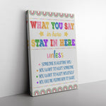 Confidentiality Sign Frame Canvas All Size