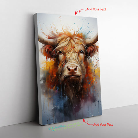 Cow Girl Outfit Of A Highland Cow Capturinge Es Canvas Full Size