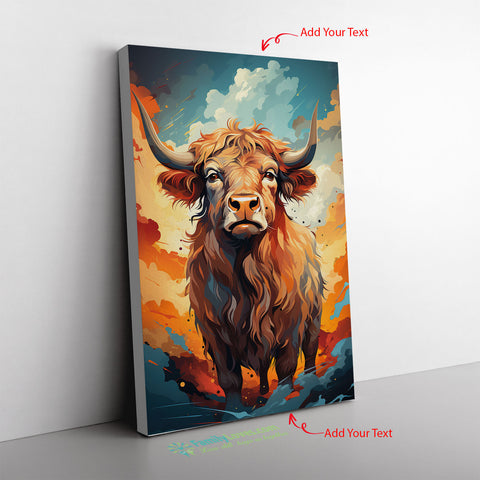 Cow Magnet A Highland Cow Using Vib Canvas Full Size