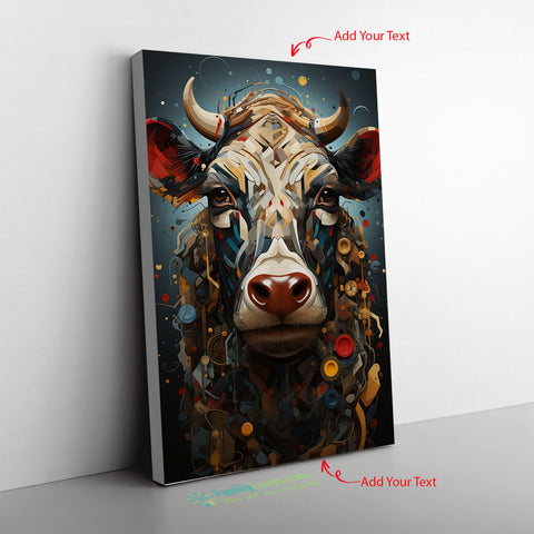 Cow Milk A Cubist-Inspired Illustration Of A Dairy Cow Ador Canvas Full Size