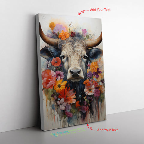 Cow Milk Machine A Highland Cow Ine Style Of Impressi Canvas Full Size