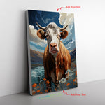 Cow Print Svg Cowssans Calm Reverie Channelse Serene Simplici Canvas Full Size