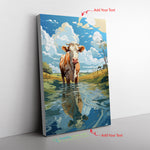 Cow Shower Curtain A Serene Dairy Cow Ine Style Of Impr Canvas Full Size