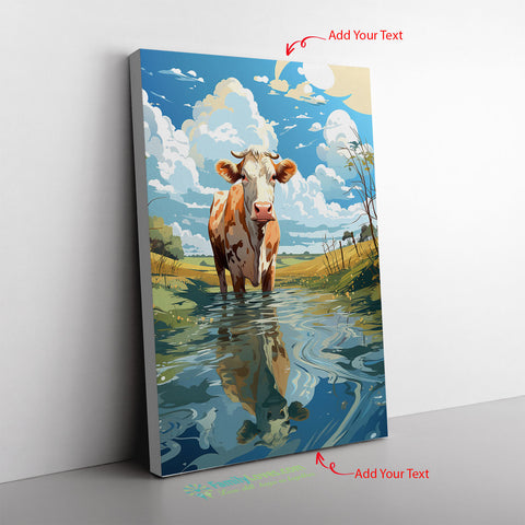 Cow Shower Curtain A Serene Dairy Cow Ine Style Of Impr Canvas Full Size