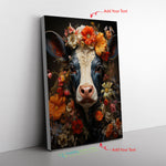 Cow Stuff Moo Vincis Masterpiece Presentse Enigmatic Smil Canvas Full Size