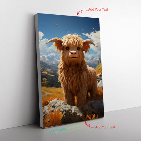 Cow Stuffed Animal Inspired Bye Impressionist Move Canvas Full Size