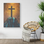 Cross And Light Frame Canvas All Size