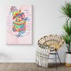 Digestive System Anatomy Floral Canvas Wall All Size