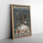 Dragonfly Hello Darkness My Old Friend Frame Canvas All Size