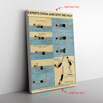 Experts Swim And Dive This Way Canvas Wall All Size