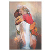 Girl Hugging Jesus With Joy Poster Frame Canvas All Size