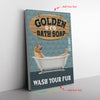 Golden _ Co. Bath Soap Frame Canvas All Size