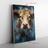 Highland Cow Picture A Mixed Media Illustration Of A Dairy Cow Adorned Canvas Full Size