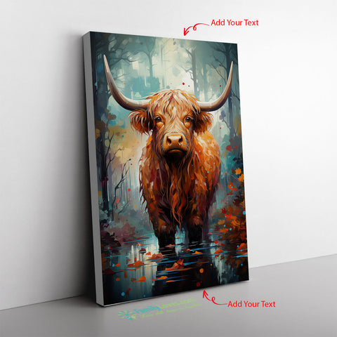 Highlander Cow Of A Highland Cow Inspired Bye Canvas Full Size