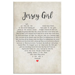 Jersey Girl Frame Canvas All Size