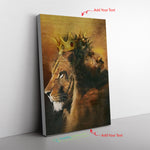Jesus And King Lion Frame Canvas All Size