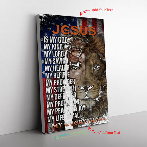 Jesus Is My God My King Frame Canvas All Size