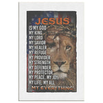 Jesus Is My Everything Lion America Flag Canvas Wall All Size