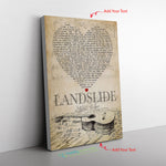 Landslide Stevie Nicks Heart Lyric Typography Frame Canvas All Size