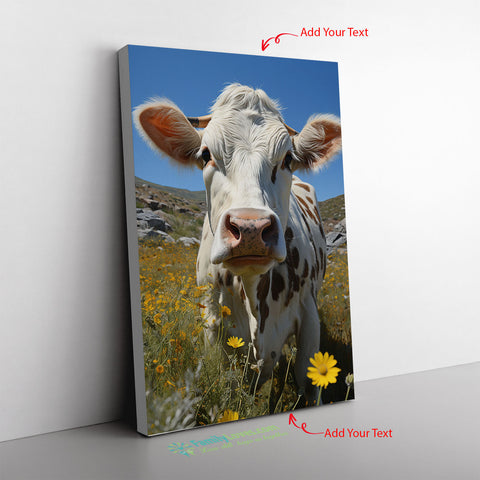 Laughing Cow Cheese Depicting A Dairy Cow Capturing Canvas Full Size