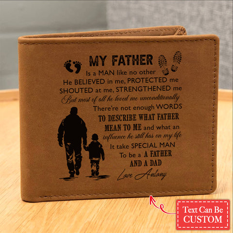 There're Not Enough Words  To Describe What Father Gifts For Father's Day Personalized Name Graphic Leather Wallet