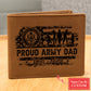 Proud Army Dad Gifts For Father's Day Birthday Gift Idea Personalized Name Graphic Leather Wallet