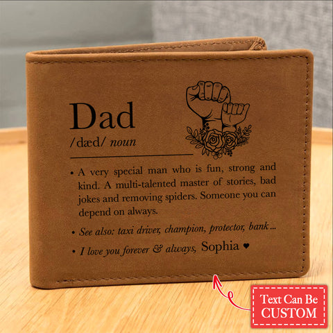 A Very Special Man Who Is Fun, Strong And Kind Gifts For Father's Day Personalized Name Graphic Leather Wallet