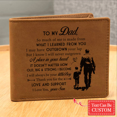 Thank You For The Love And Support Gifts For Father's Day Personalized Name Graphic Leather Wallet